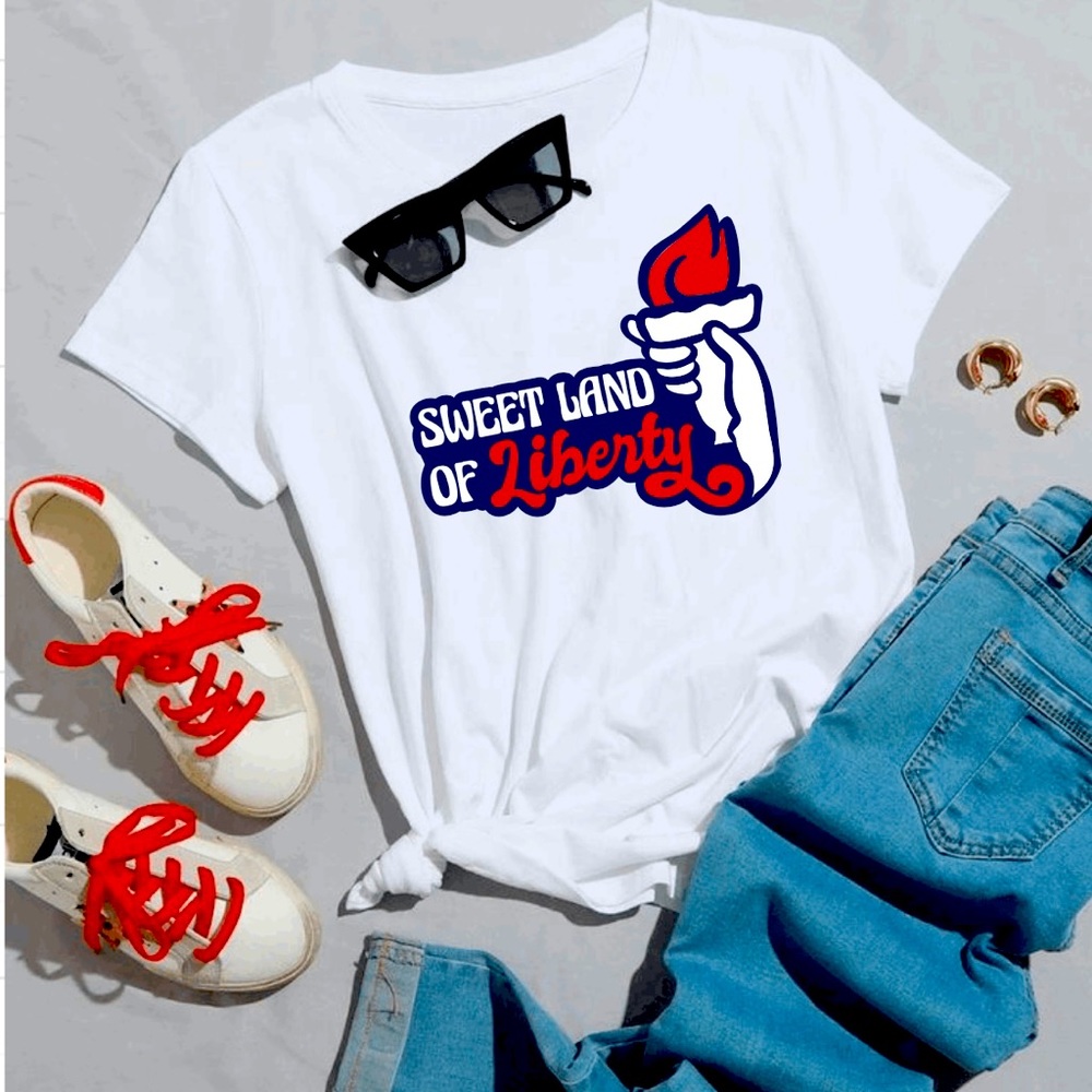 America Sweet land of liberty t-shirt unisex